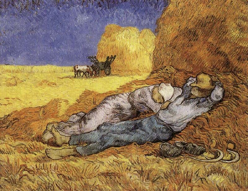 Vincent Van Gogh The Siesta Norge oil painting art